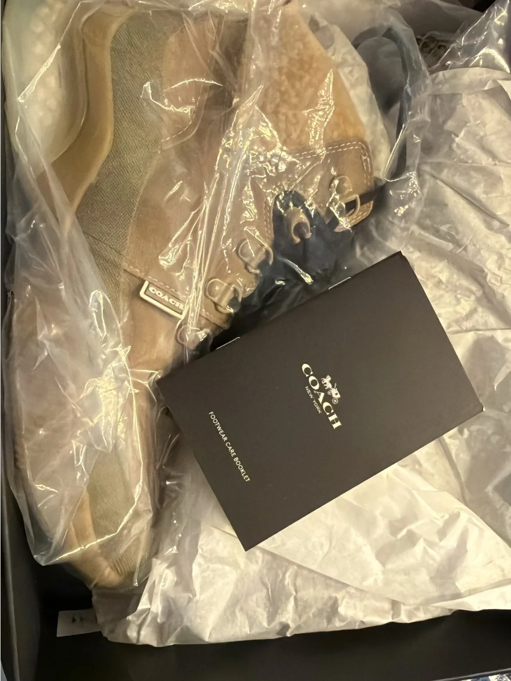 Coach Citysole Hiker Ankle Boot in Oat and Black